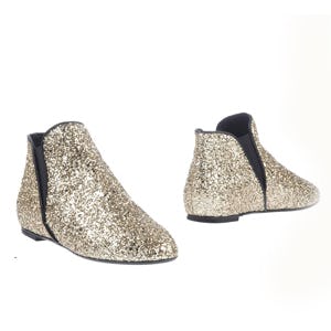 glitter flat boots