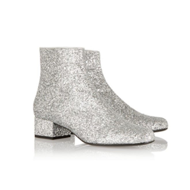Glitter Finish Ankle Boots