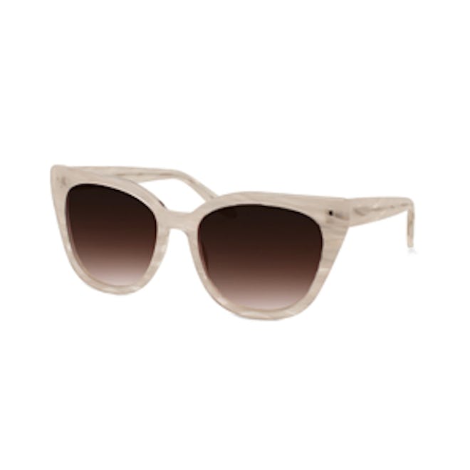 Shirelle Cat Eye Sunglasses in Pearl