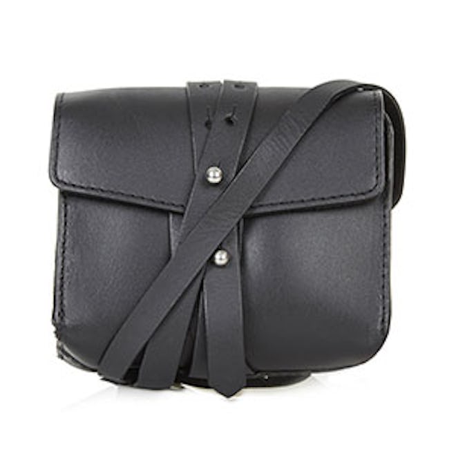 Structured Leather Belt Bag