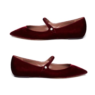 Hermione Velvet Mary Jane Flats