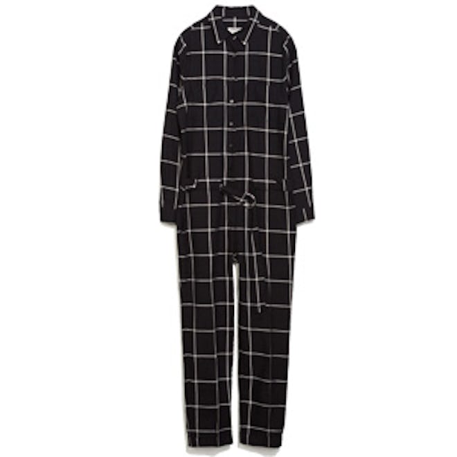 Black Checked Jumpsuit