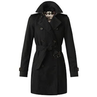 The Westminster Mid-Length Heritage Women’s Trench Coat in Black