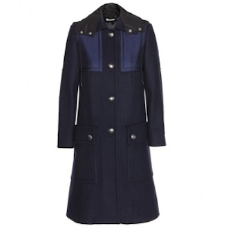 Wool Coat with Shell Detail