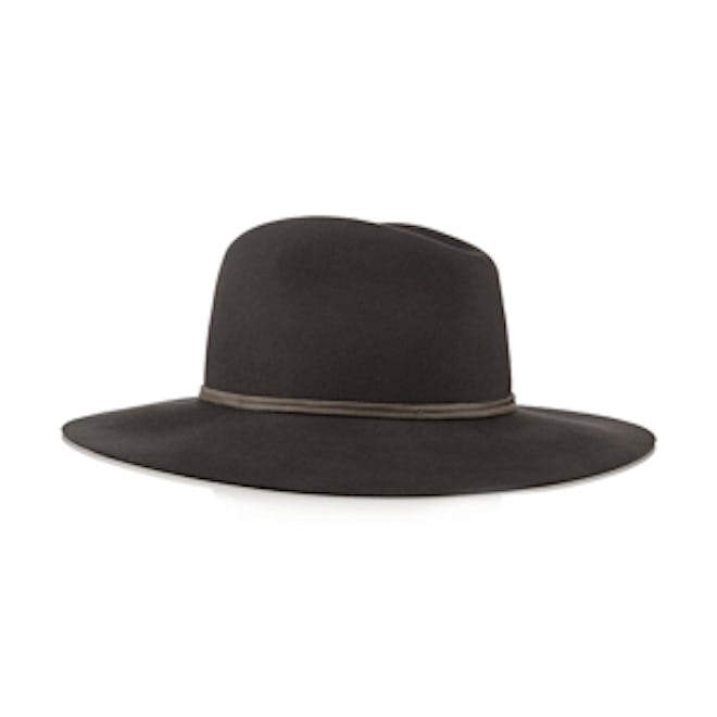 Leather Trimmed Fedora