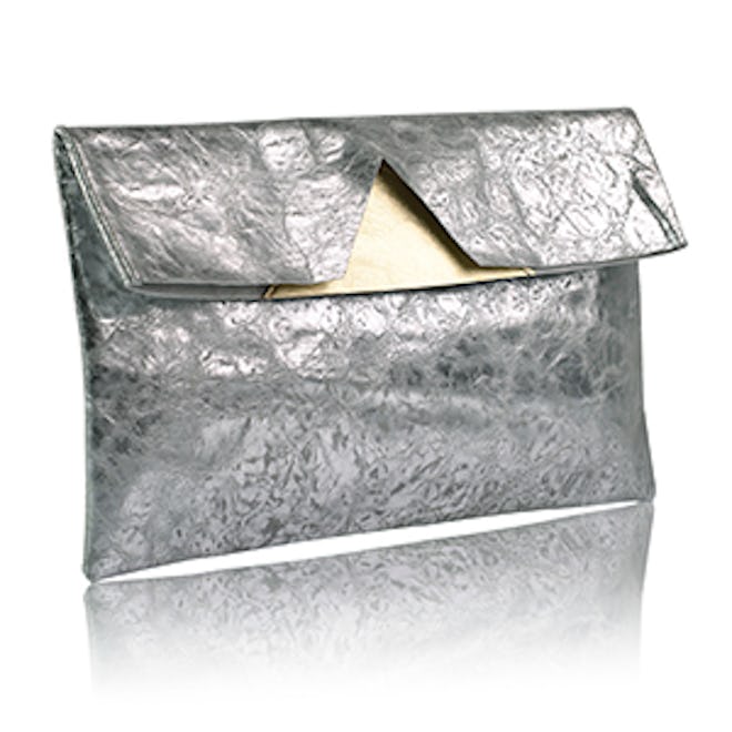 Distressed Silver Pouch