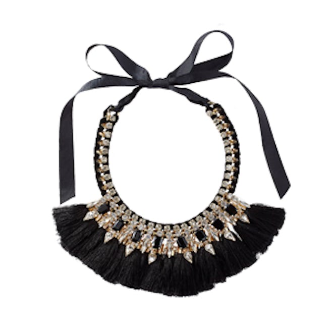 Tassle Ribbon Statement Necklace