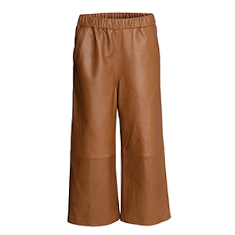 Wide-leg Leather Pants