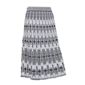 Tie-Dye Knit Midi Skirt