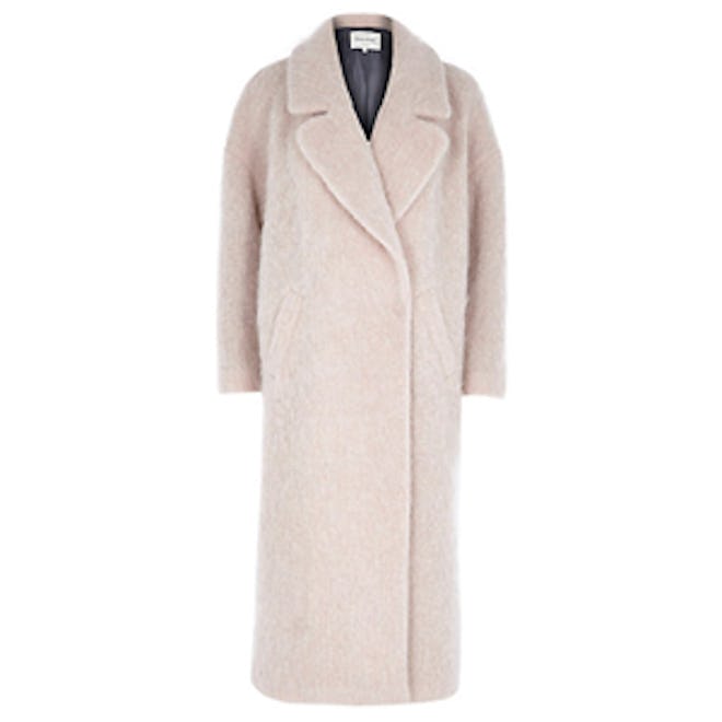 Light Pink Woolen Maxi Coat