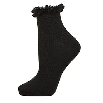 Black Lace Ankle Trim Socks