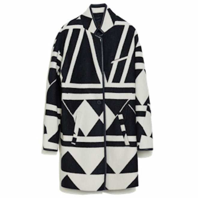 Geometric Wool Coat