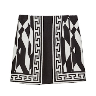 Patterned Miniskirt with Border