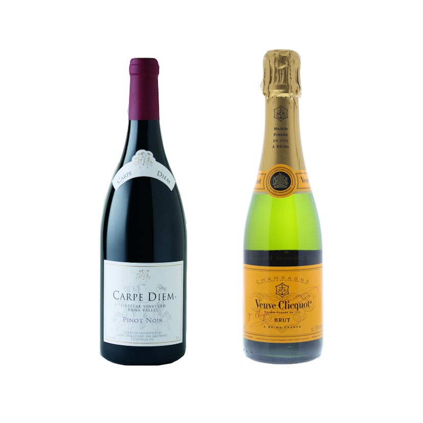 Party Host Essentials: Brut Yellow Label, Carpe Diem Pinot Noir