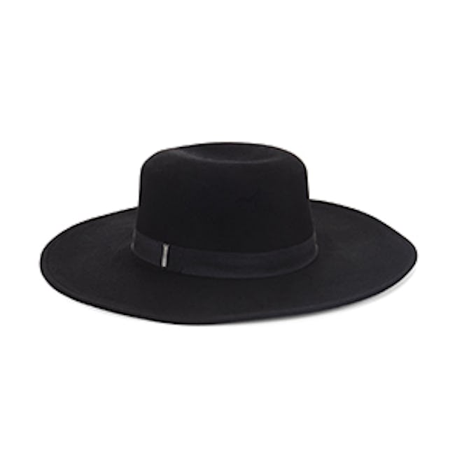 Sleek Wool Boater Hat