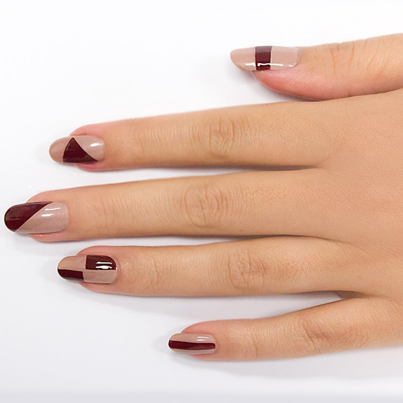Brown Nails with Geometric Magic