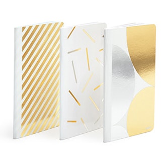 Metallic Gold + Silver Notebooks