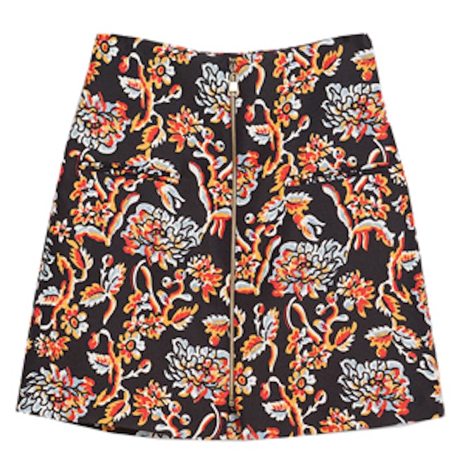 Printed Skirt With A Zip