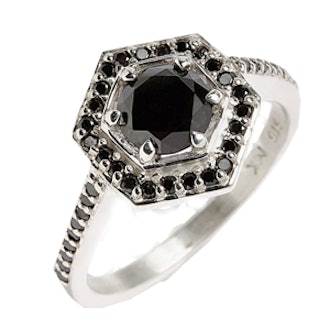 Hex Black Diamond Ring