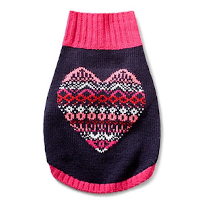 Heart Fair Isle Dog Sweater