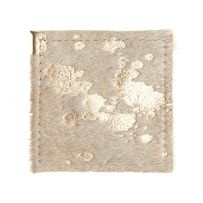 Gold Cowhide Coaster