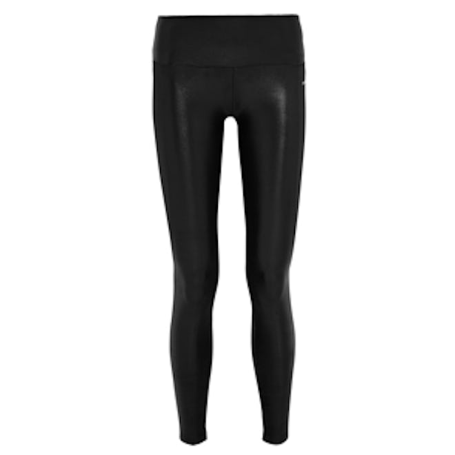 I Am Shiny Paneled Stretch-Jersey Leggings