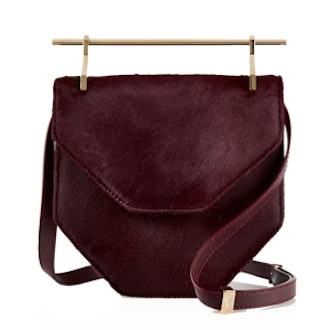 Calf Hair and Leather Shoulder Bag