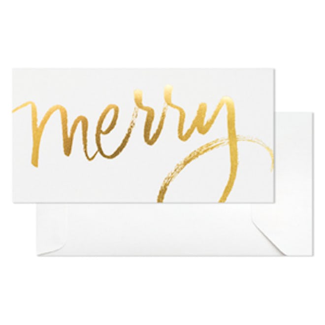 Gold Merry Card