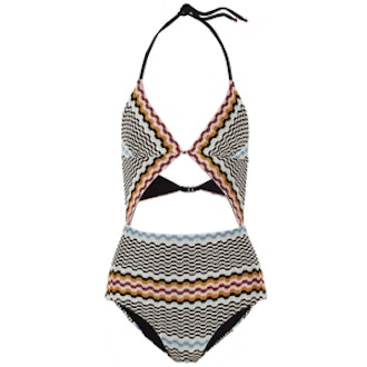 Cutout Crochet-Knit Swimsuit
