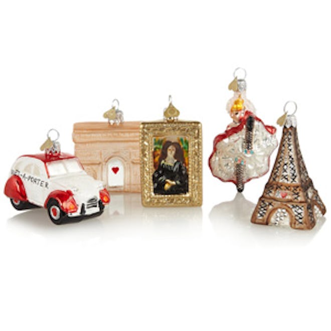 Little Paris Glass Ornaments