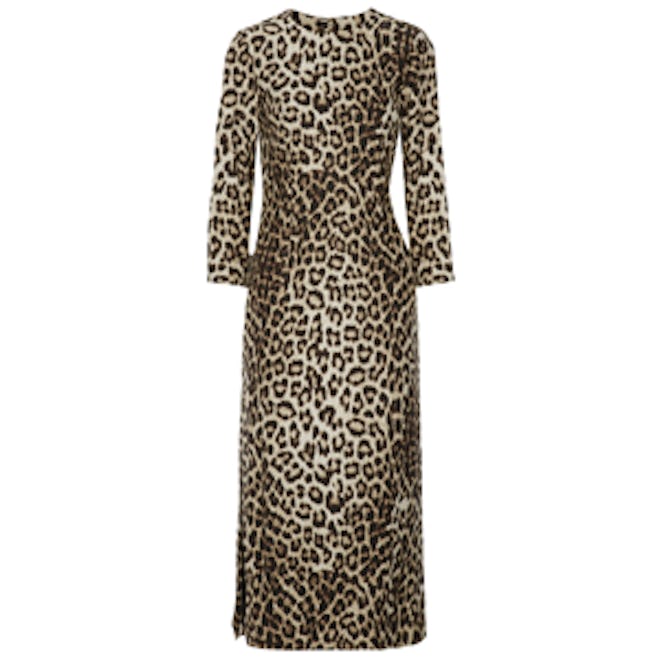Leopard-Print Silk Dress