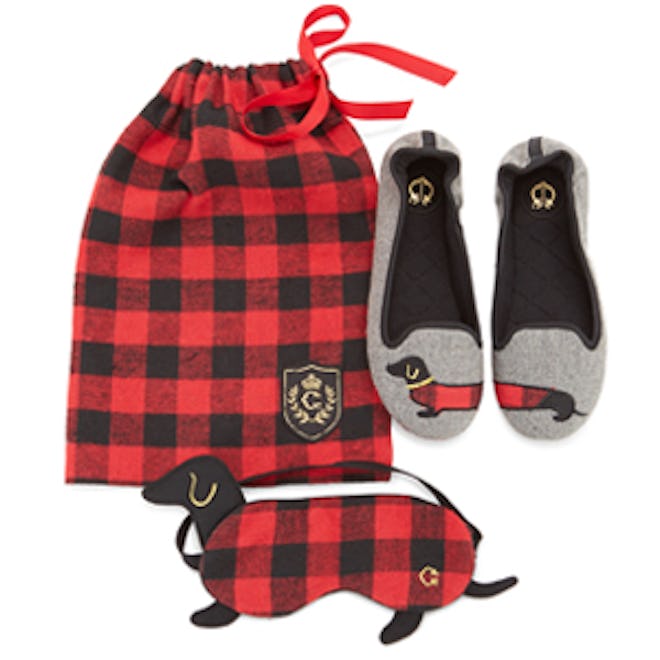 Buffalo Check Dog Travel Set