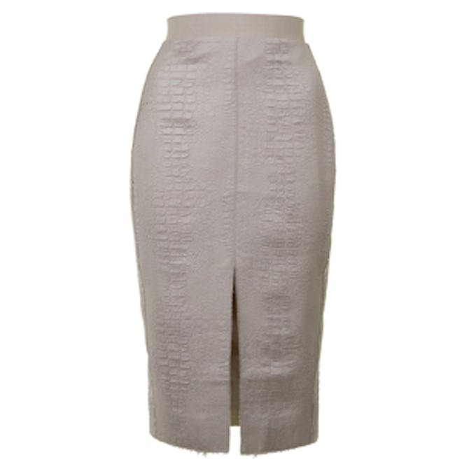 Snake Textured Pencil Skirt