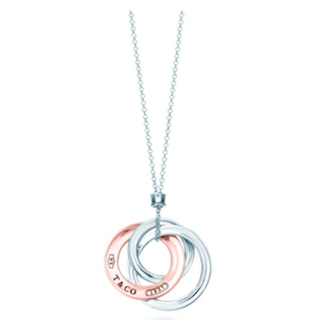 Tiffany 1837™ interlocking circles pendant in Rubedo® metal