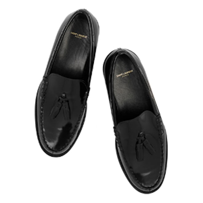 Glossed Leather Loafers