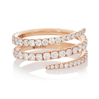 Rose Gold & Diamond Phalanx Ring
