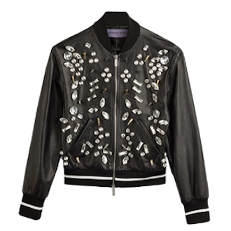 Embellished Leather Jacket