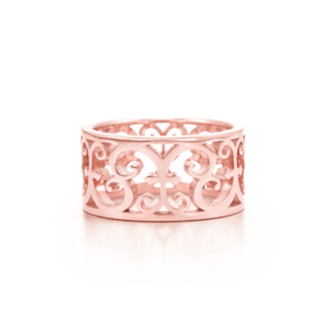 Tiffany Enchant® wide ring in Rubedo® metal