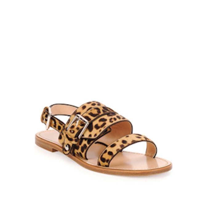 Double-Band Leopard-Print Sandal