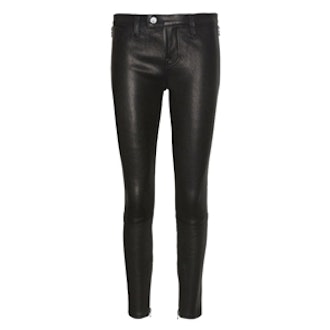 Jamie Tab Front Leather Pant