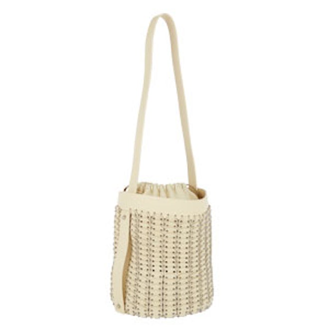 Leather & Chain Mail Bucket Bag