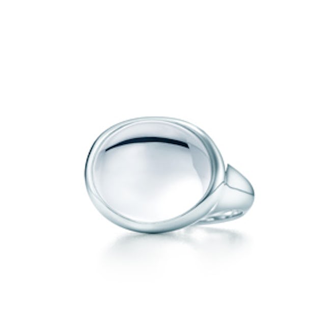 Elsa Peretti® Cabochon ring in sterling silver with rock crystal