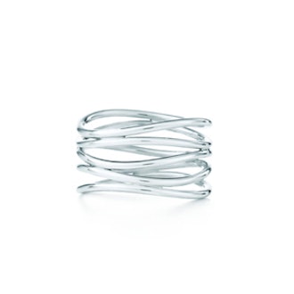 Elsa Peretti® Wave five-row ring in sterling silver
