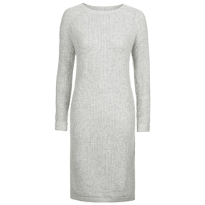 Ribbed Panel Jumper Dress