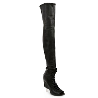 Thigh-High Lace-Up Boots