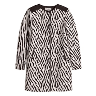 Zebra Jacquard Coat