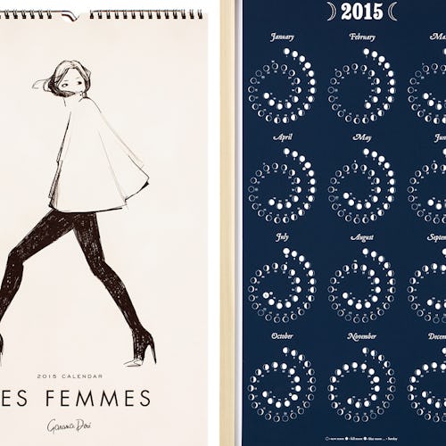 Two 2015 calendars side by side 