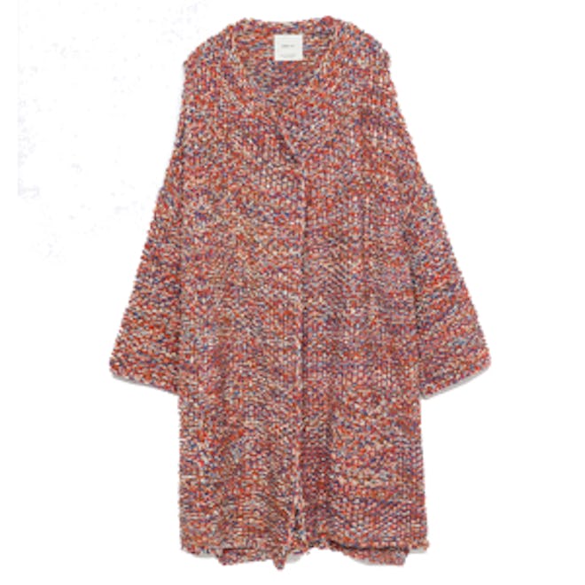 Multicolored Knit Poncho