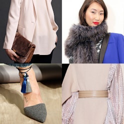 A four-part collage with women wearing Fall 2015 pieces you'll want to buy