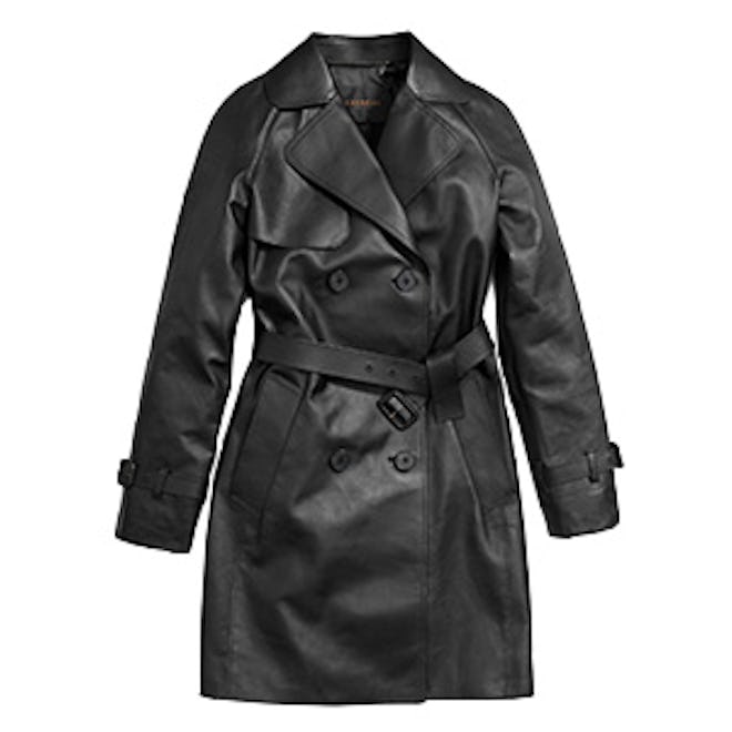 Mid-Length Leather Trench